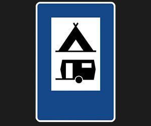 señal aparcamiento caravana