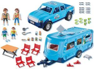 Caravana de playmobil pick up con caravana